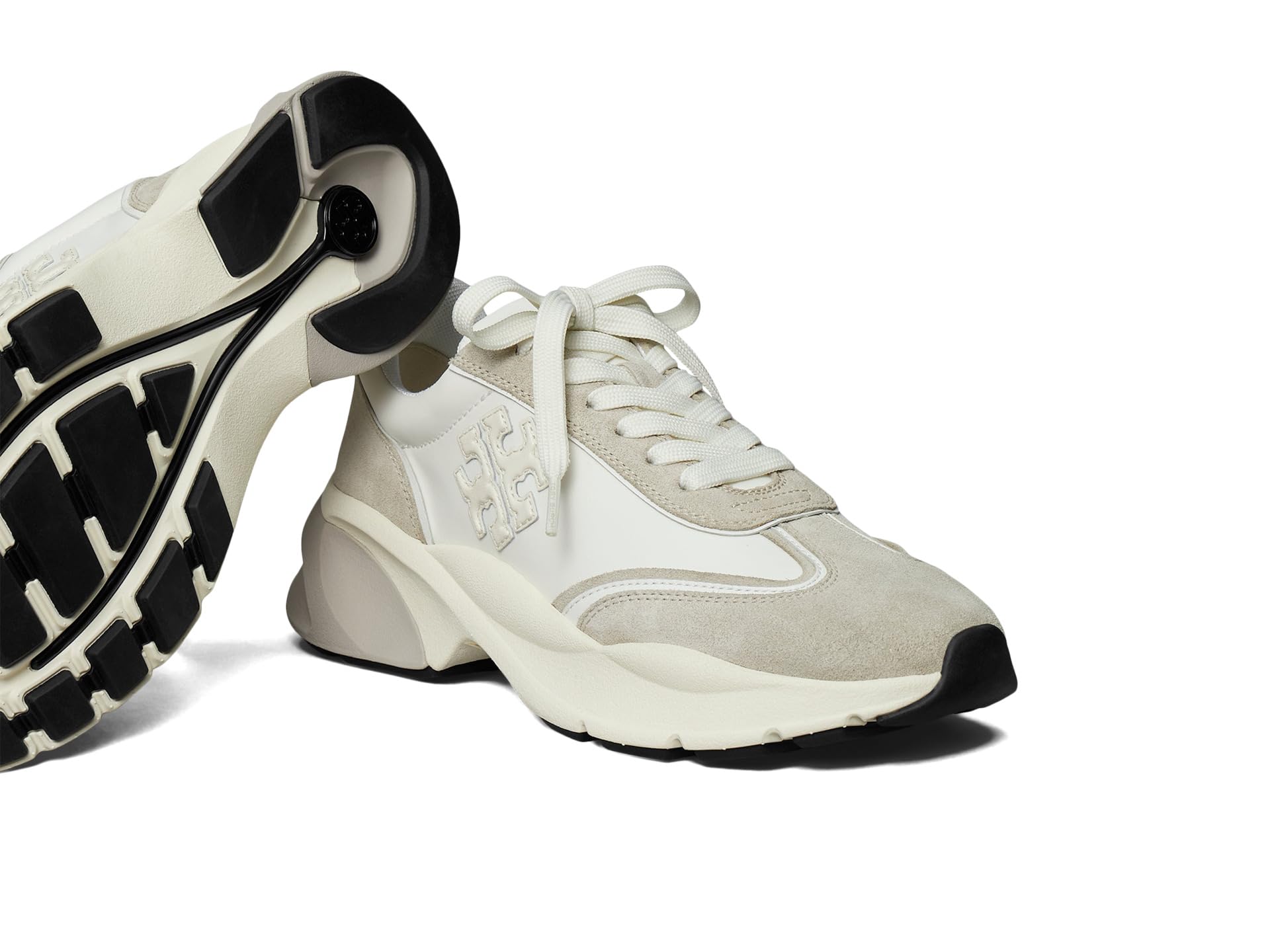 再値下げ！Tory Burch スニーカー ホワイト/グレーベージュ　サイズ22 中古・古着通販】TORY BURCH (トリーバーチ) スニーカー ベージュ